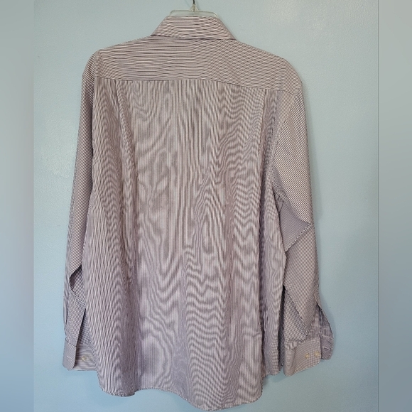 Fabrizio Stripe Embroidered Golden Retriever Button-down Shirt Blue L - Picture 7 of 9